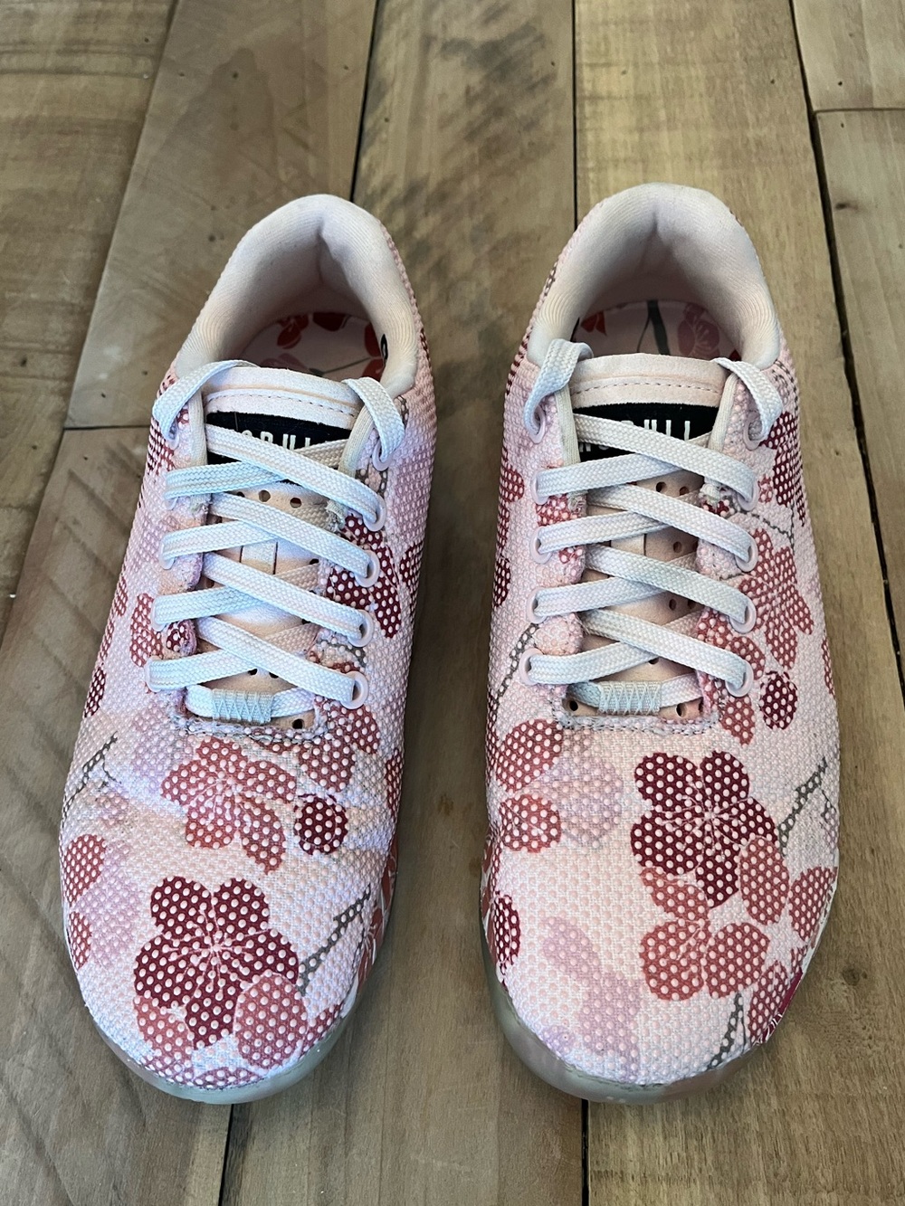 NOBULL Blush Cherry Blossom Women’s Floral Fitness Training Shoes Size 7.5 Pink